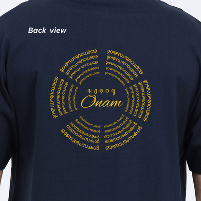 3 HAPPY ONAM- ATHAPOO Printed Tshirt-Front and Back Printed